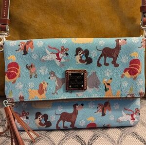 Dooney & Bourke Disney Dogs Foldover Teal Crossbody